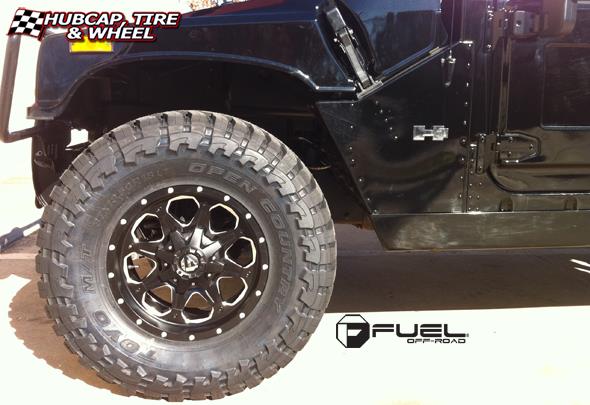 vehicle gallery/hummer h1 fuel boost d534 0X0  Matte Black & Milled wheels and rims